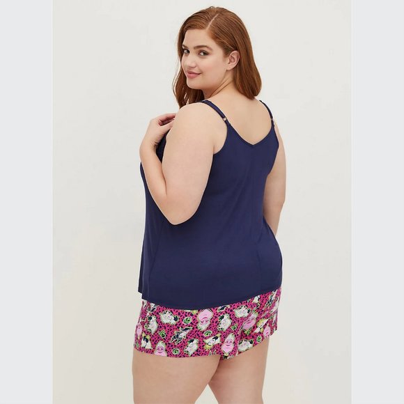 Torrid Disney Villains SLEEP SHORT - BAD GALS CLUB LEOPARD PINK Size 2 - Picture 4 of 6